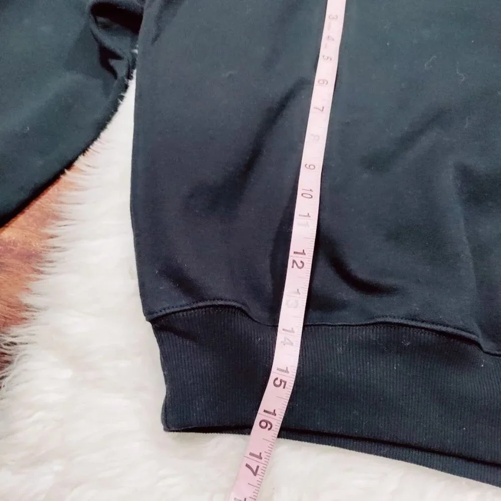 Skims Oversized Womens XS Long Sleeve Mockneck Pullover Sweatshirt Onyx Black - Picture 8 of 10